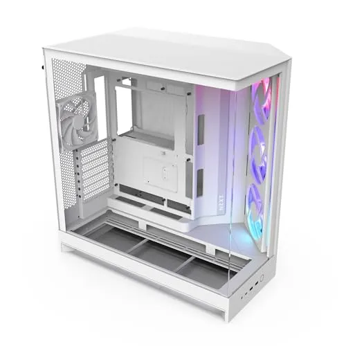 NZXT H9 Flow RGB - Dual-Chamber ATX PC Case - White