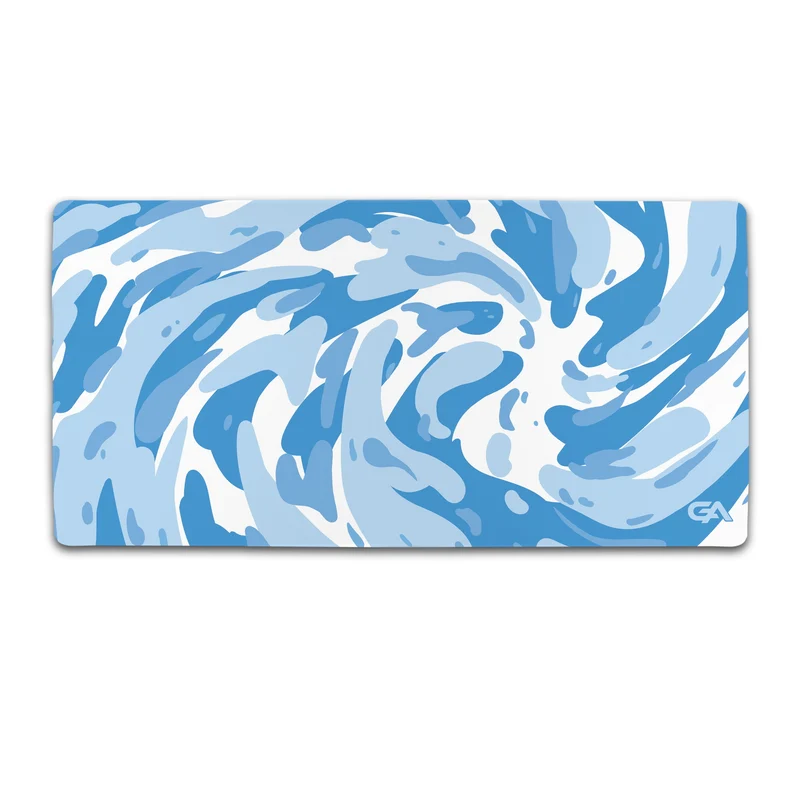 Icy Cyan Swirl Mousepad