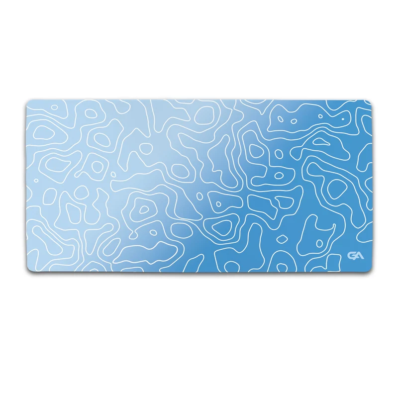 Icy Cyan Topo Mousepad