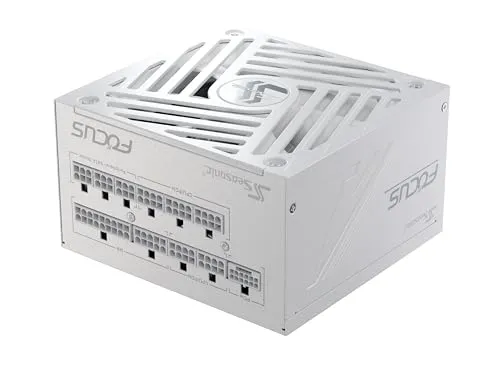 Seasonic Focus GX 1000W Power Supply ATX 3.1 PCIe 5.1 (12V-2x6) 10 Years Warranty Cybenetics Gold Fully Modular RTX 5090 AMD RX 9000 Ready White