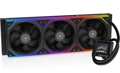 Thermalright FW360 SE ARGB V2 360mm AIO Liquid CPU Cooler, 2" LCD Screen, 3 x TL-M12Q 120mm PWM Daisy-Chain Fans, for AMD AM4/AM5 and Intel LGA1851/1700, Black