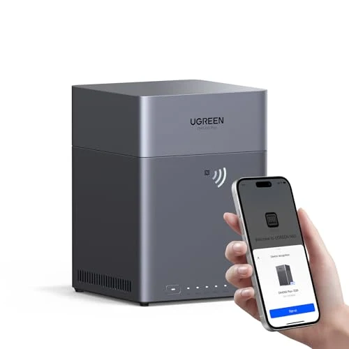 UGREEN NAS DH4300 Plus 4-Bay Desktop NASync, Support Capacity 128TB (Diskless), Remote Access, AI Photo Album, Beginner Friendly, 8GB LPDDR4X RAM, 2.5GbE, 4K HDMI, Network Attached Storage (Diskless)