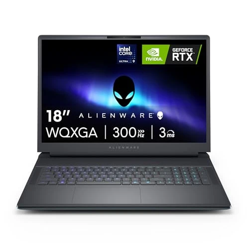 Alienware 18 Area-51 Gaming Laptop AA18250-18-inch QHD+ 300Hz 3ms Display, Intel Core Ultra 9-275HX, 32GB DDR5 RAM, 1TB SSD, NVIDIA GeForce RTX 5070, Windows 11 Home, Onsite Service - Liquid Teal