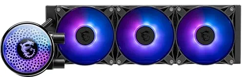 MSI MAG Coreliquid A12 360 - AIO ARGB CPU Liquid Cooler - 360mm Radiator - LGA 1700 Ready - Double Ball Bearring120mm ARGB PWM Fans x3, Rotatable Blockhead, LGA 1700/1851, AM5 / AM4, Black