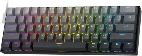 Redragon K617 GB Rapid Trigger HE Gaming Keyboard, 60% 61 Keys Wired Mechanical Keyboard w/Hyper-Fast Actuation, Dedicated Hall Effect Magnetic Switch, Actuation Point Adjustable, 8K Hz Polling Rate