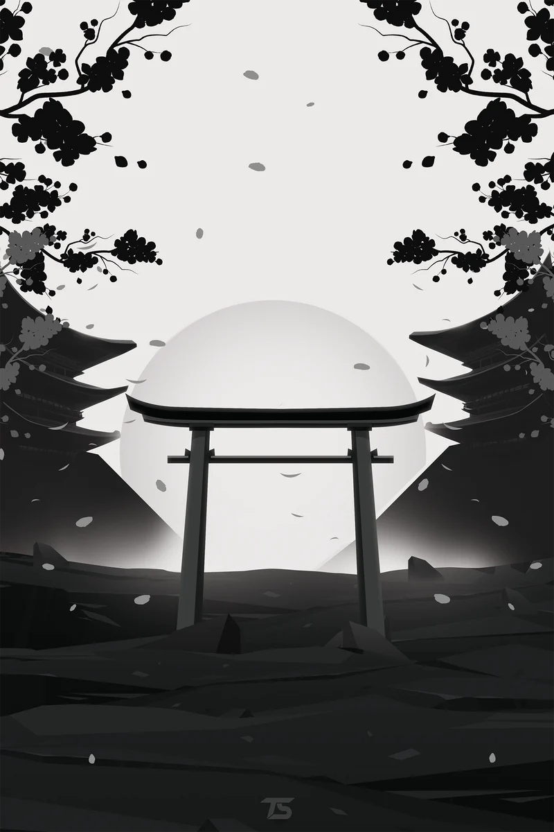 Kyoto V2 Grey Acrylic Poster