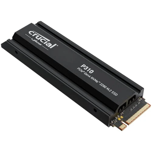 Crucial P310 4TB PCIe Gen4 2280 NVMe M.2 SSD with heatsink Up to 7,100MB/s – with Acronis Offer, Internal Solid State Drive (PC) – CT4000P310SSD5-01