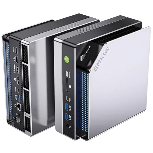 GMKtec EVO-X2 AI Mini PC AMD Ryzen Al Max+ 395 (up to 5.1GHz) Mini Gaming Computers, 128GB LPDDR5X 8000MHz (16GB*8) 2TB PCIe 4.0 SSD, Quad Screen 8K Display, WiFi 7 & USB4, SD Card Reader 4.0