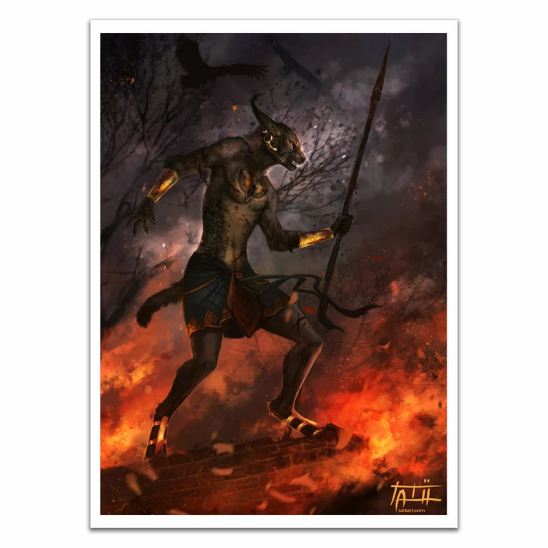 The Flaming Battle Of The Gods Card Sleeves