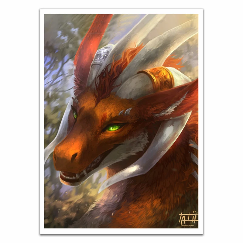 Green-eyed Mother Dragon Card Sleeves