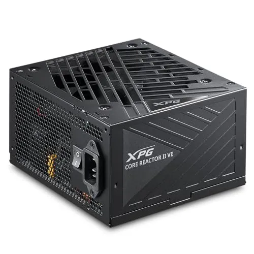 XPG CORE Reactor II VE, Black, 80 Plus Gold PSU, 850W, FDB 120mm Fan, 140x150x86mm, ATX 3.1 / EPS v2.92 (COREREACTORIIVE850G-BKCUS)