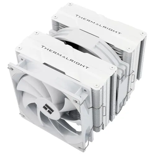 Thermalright Peerless Assassin 140 White CPU Air Cooler, 6 Heat Pipes, Dual PWM Fans and Double Towers,158mm High CPU Cooling with Top Cover,forAM4/AM5,Intel LGA 1851/1700/1150/1151/1200