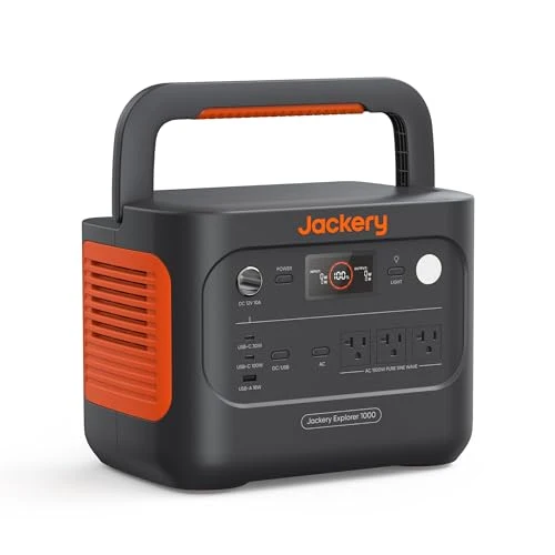 Jackery Explorer 1000 v2 Portable Power Station(2024 New),1070Wh LiFePO4 Battery,1500W AC/100W USB-C Output, 1 Hr Fast Charge, Solar Generator for Outdoor Camping,Emergency, RV, Off-grid Living