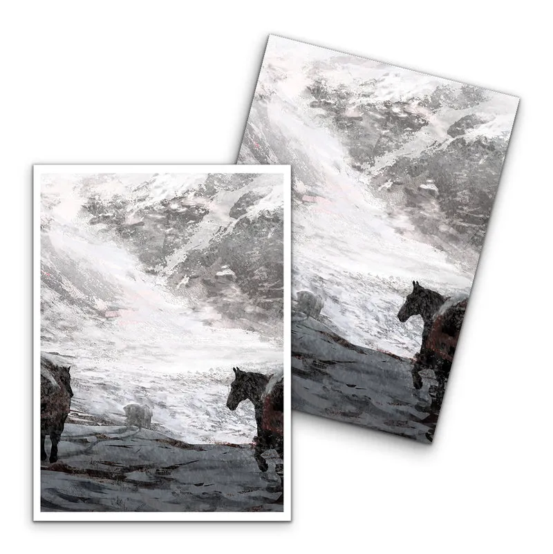 Caravans Crossing the Northern Mountains Card Sleeves
