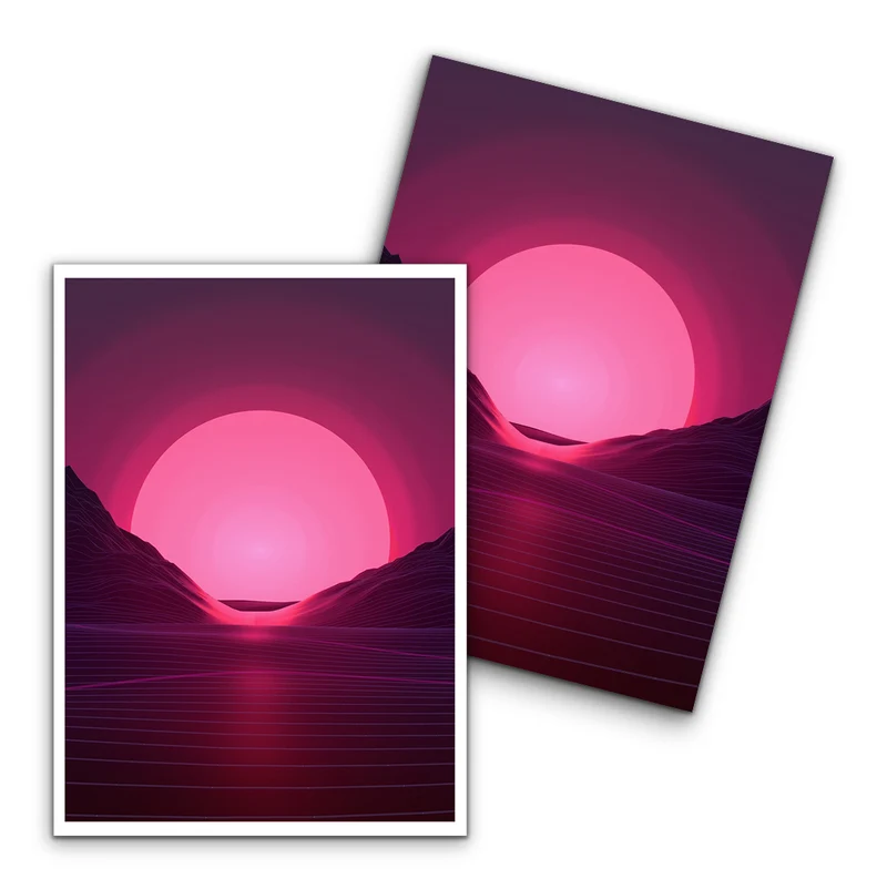 Neon Sunset Card Sleeves