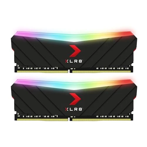 PNY XLR8 Gaming 32GB (2x16GB) DDR4 DRAM 3200MHz (PC4-25600) CL16 1.35V RGB Dual Channel Desktop (DIMM) Memory – MD32GK2D4320016XRGB