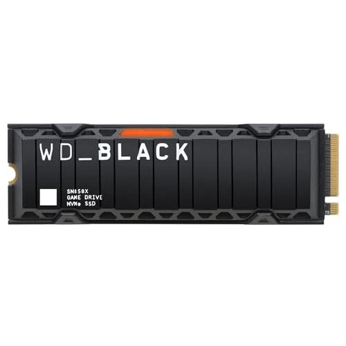 WD_BLACK 2TB SN850X NVMe Internal Gaming SSD Solid State Drive with Heatsink - Works with Playstation 5, Gen4 PCIe, M.2 2280, Up to 7,300 MB/s - WDS200T2XHE