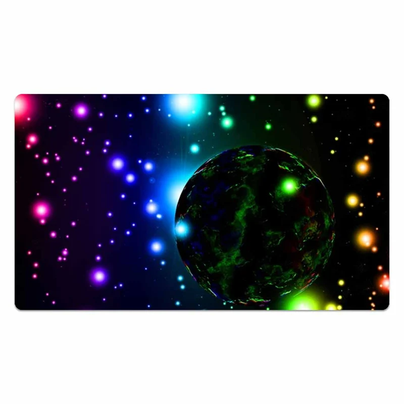 Rainbow Earth In A Colorful Galaxy Mouse Pad