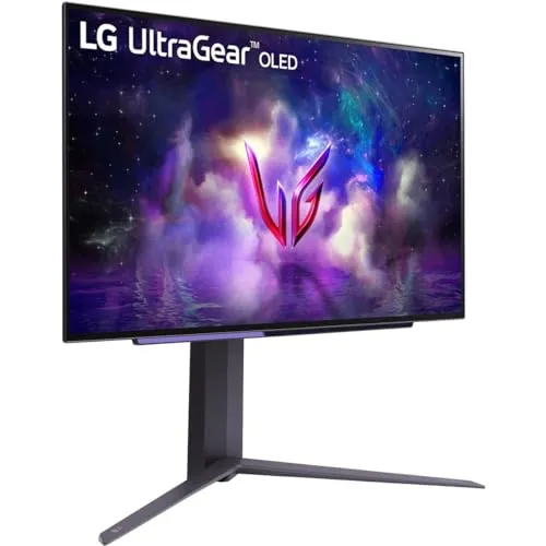 LG ‎27GS95QE 27-inch Ultragear OLED Gaming Monitor QHD 240Hz 0.03ms DisplayHDR True Black 400 AMD FreeSync Premium Pro NVIDIA G-Sync HDMI 2.1 DisplayPort Tilt/Height/Swivel Stand Black
