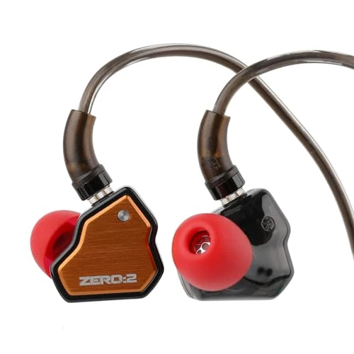 Linsoul 7Hz x Crinacle Zero:2 in Ear Monitor, Updated 10mm Dynamic Driver IEM, Wired Earbuds Earphones, Gaming Earbuds, with OFC IEM Cable for Musician(Orange)
