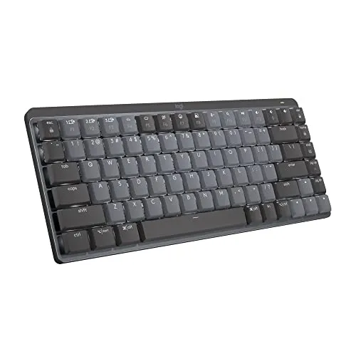Logitech MX Mechanical Mini Wireless Illuminated Keyboard, Clicky Switches, Backlit, Bluetooth, USB-C, macOS, Windows, Linux, iOS, Android, Metal - With Free Adobe Creative Cloud Subscription