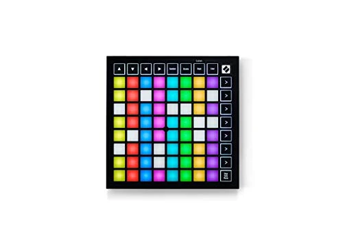 Novation Launchpad Mini MK3, Portable MIDI 64-Pad, USB Grid Controller for Ableton Live and Logic Pro Performances, Black