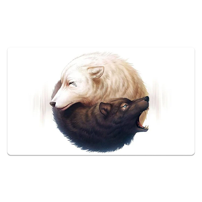 Yin And Yang Wolves Mouse Pad