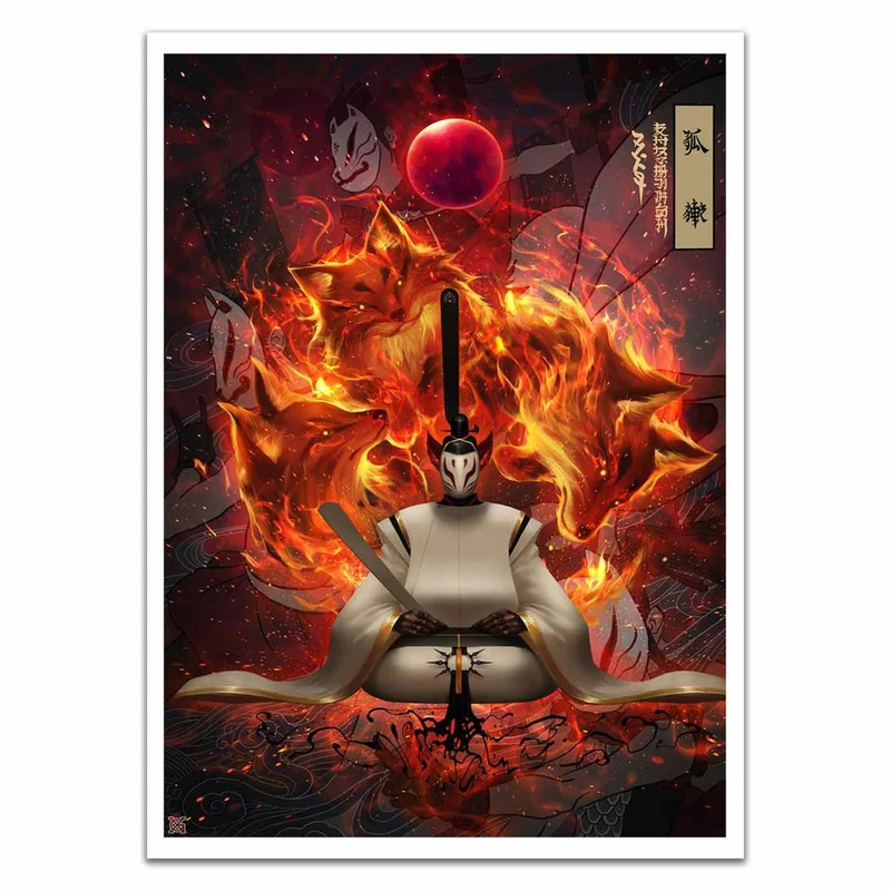 Fox God Samurai Card Sleeves