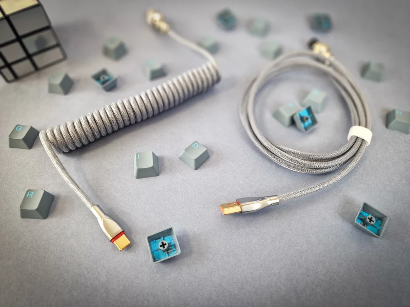 Sterlingsølv kveilet Aviator-kabel