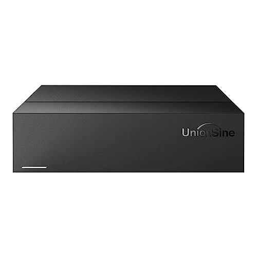 UnionSine 10TB 3.5" Desktop External Hard Drive USB3.2Gen2 Type-C HDD Storage Compatible for PC,TV, Desktop, Laptop(Black) HD3511